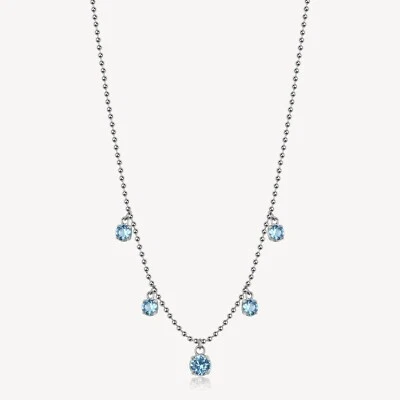 COLLANA DA DONNA IN ACCIAIO CON ZIRCONI CELESTI BROSWAY DESIDERI BEIN014 (3747) - Immagine 1 di 4