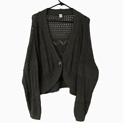 Old Navy Women’s Sweater Cardigan Green Size Large Patterned Knit Button - Image 1 of 4