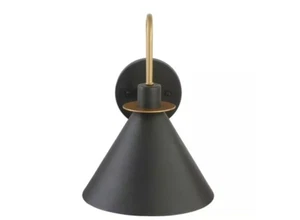 Cagney Outdoor Wall Sconce 12.38" Black Gold Modern Weather-Resistant Light - Bild 1 von 7