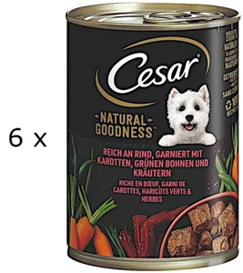 (EUR 8,31 / kg)  Cesar Natural Goodness Rind Hundenassfutter: 6 Dosen zu 400 g - Bild 1 von 2