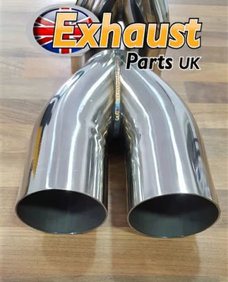EXHAUST PARTS UK Falegname tubo a Y collettore tubo di scarico 76 mm 3" personalizzato 2 in 1