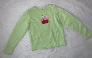 Gymboree Sweet Cupcake Green Sweater Size 9 - Picture 1 of 1