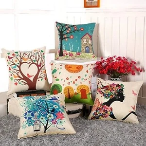 Printed Decorative Square Cushion Cover Of Texture Handmade Pillow Throw 5 Pics - Picture 1 of 5