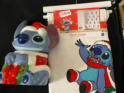 pote de biscoito de ponto e cortina de chuveiro  - Imagem 1 de 3