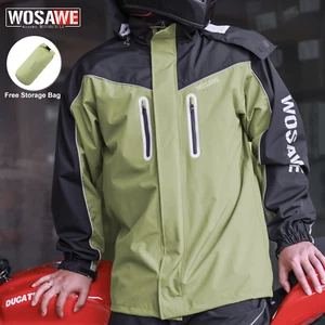 WOSAWE Hombre Mujer Motocicleta Impermeable Impermeable Almacenamiento Portátil - Imagen 1 de 21