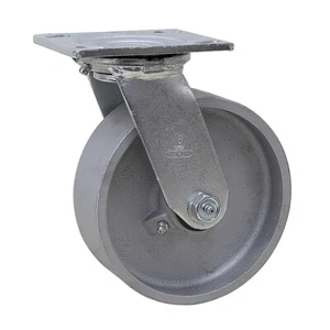 Rueda de placa de acero giratoria de 6"" x 2"" 1-1781-S - Imagen 1 de 1