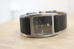 Vestal MATRON V.8 Womens Black Leather Rectangle watch New batt - Picture 1 of 6