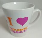 I Love Dunkin’ Donuts Coffee Mug! Teddy Bears & Hearts! Hard To Find! Collectors