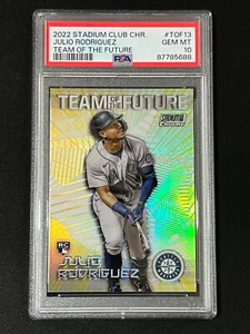 2022 Topps Stadium Club Chrome JULIO RODRIGUEZ TEAM OF THE FUTURE PSA 10 TOF-13 - Picture 1 of 2