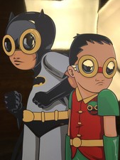 Flynamic Duo - 2017 Hebru Brantley poster C2E2 GOLD Batman & Robin
