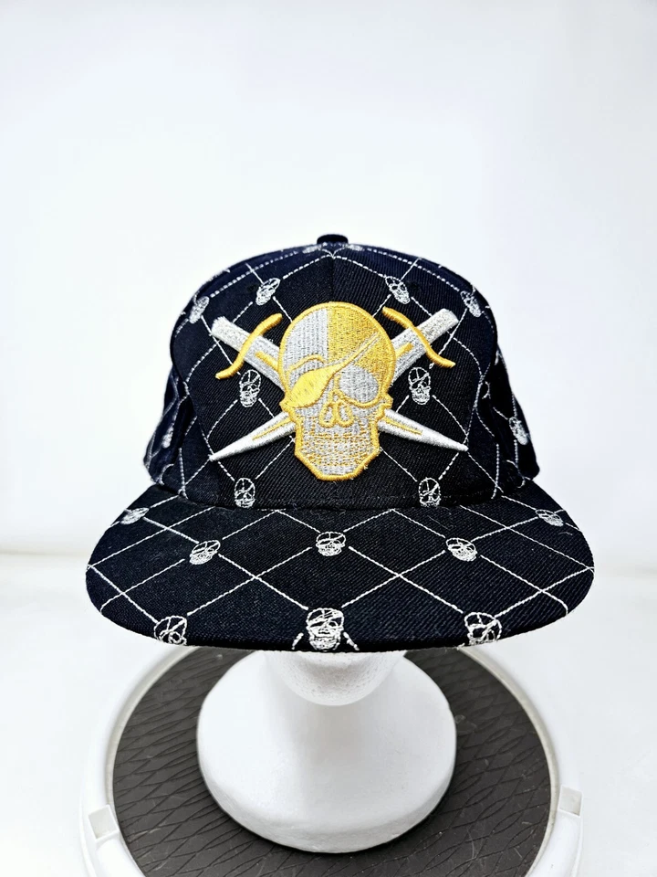 Top Pro Calaveras Gorra Plana Sombrero Para Hombre XXL Negro Multicolor Cruz Calavera Y2K Grunge Foto 1 de 4