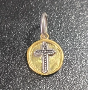 Colgante poético de latón y plata de ley encerado - Imagen 1 de 3