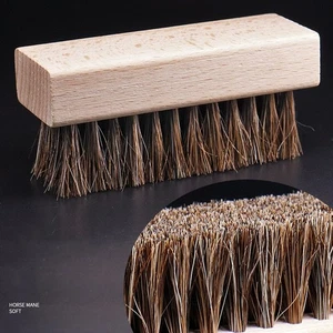 Cepillo para zapatos de crin de caballo, pulidor cuadrado de mano para botas de cuero tela - Imagen 1 de 5