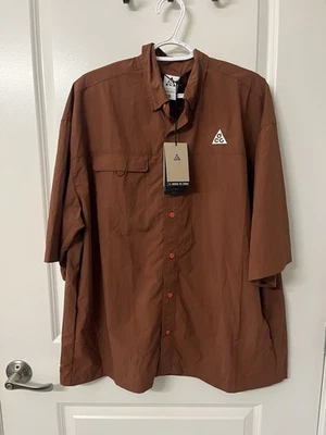 耐克衬衫男式中号 Acg Orb Weaver UV Repel 超大短袖远足 — 第 1/4 张图片