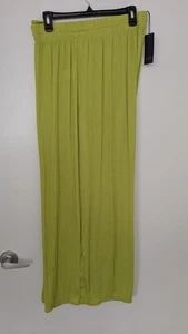 Nuevo Con Etiquetas Rachel Roy Pantalones de Salón Verde Lima Cordón Cintura Fina Tela Fluida - Imagen 1 de 6