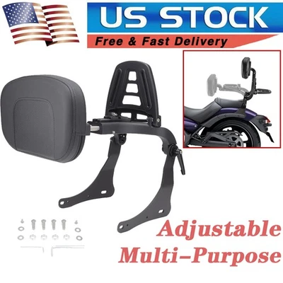 Adjustable Driver Passenger Backrest For Kawasaki Vulcan S EN650 2017-2024 2025 Foto 1 de 4