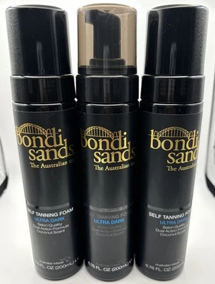 3 X Bondi Sands Australian Tan Ultra Dark Coconut Scent Self Tan Foam 6.76 oz - Image 1 of 3