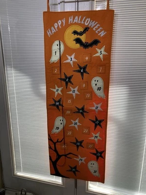 Pottery Barn glow in the dark Halloween advent calendar 18x50 - Image 1 of 4
