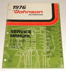 Johnson 1976 115 hp Service Manual Omc Outboard 115hp Repair Shop - Picture 1 of 6