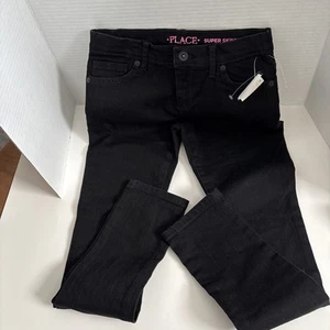 Children's Place Girls Size 10 Super Skinny Black Jeans (New with tags) Nb2 - Picture 1 of 6