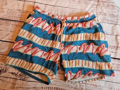 Pantalones Cortos Cabana by Crown & Ivy Para Hombre Terry Cloth Cabana L Bolsillo Estampado Retro Foto 1 de 4