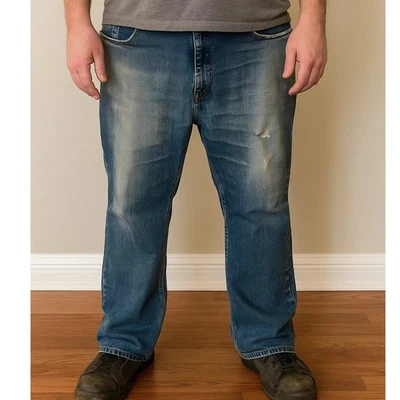 Dickies acid wash distressed Light Blue Denim Jeans - Men's 44x32 - Image 1 of 4