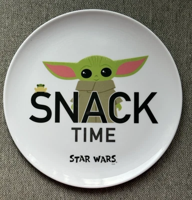 NUEVO Star Wars Baby Yoda Grogu Snack Time Plate Melamina 10" Mandalorian Licencia Foto 1 de 4