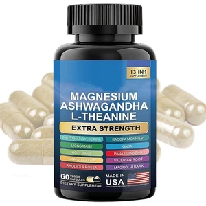 Suplementos de cortisol 60 piezas apoyo dietético mejorar la concentración relajación cerebral - Imagen 1 de 12