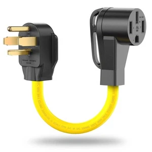 NEMA 14-30P to 14-50R EV Adapter, 220V Dryer Plug Adapter 4 Prong to 4 Prong ... - Picture 1 of 6