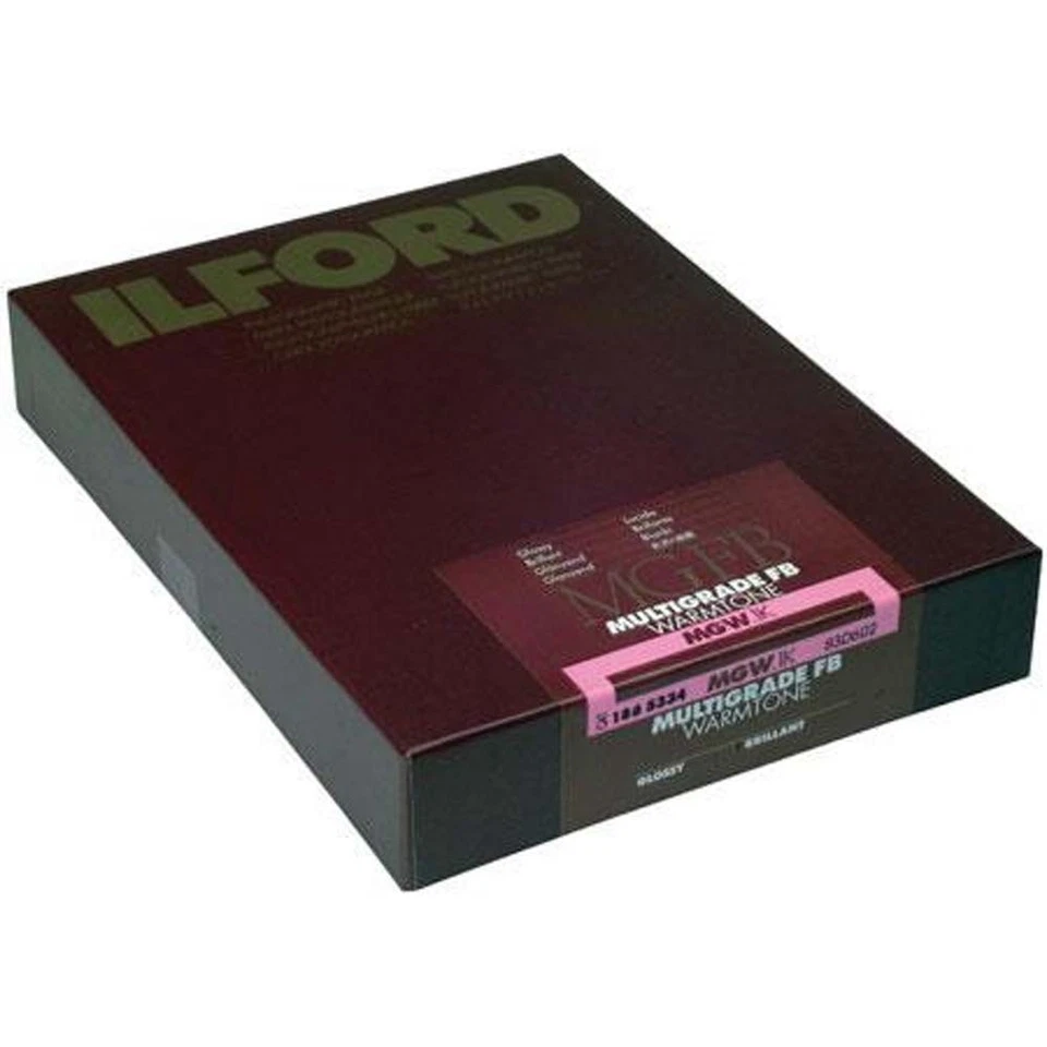 ILFORD Multigrade FB Warmtone Fiber Base Paper 8 X 10” 100 Sheets Glossy