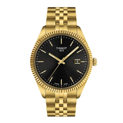 Tissot Ballade Quartz 40mm Black Dial Men's Gold Tone Watch T1564103305100 - Image 1 of 4