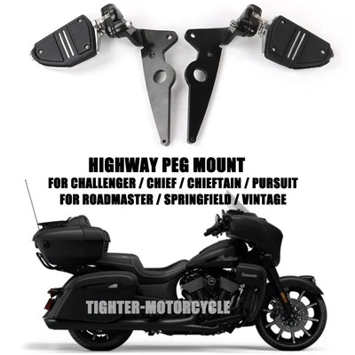 For Indian Roadmaster Dark Horse 2020-up Highway Peg Mount Footrests Pedal Kits - Image 1 of 4