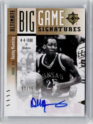 2010-11 Ultimate Collection Big Game Signatures Gold - Danny Manning #ed 52/75 Foto 1 de 2