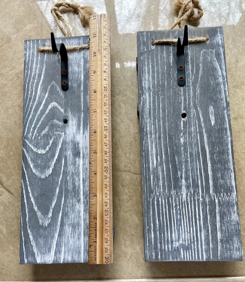 Farmhouse hanging mason jar wall sconces set of 2 rustic decor - Image 1 of 4