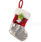 Sale Grinch Christmas Stocking Socks Xmas Wall Tree Party Hanging Gift Candy Bag