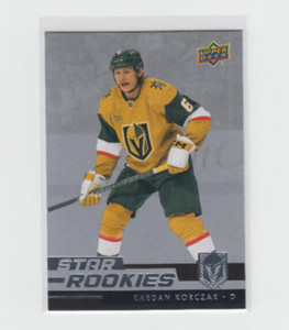 22/23 UD Star Rookies Vegas Golden Knights Kaedan Korczak Rookie RC card #23