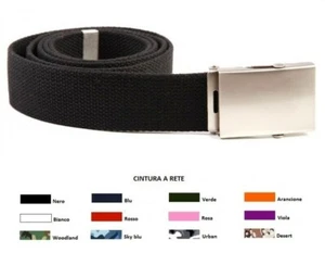 Cintura Militare Canapa Fibbia Neutra Web Belt Tutti i Colori INC101 Polizia CC - Imagen 1 de 8