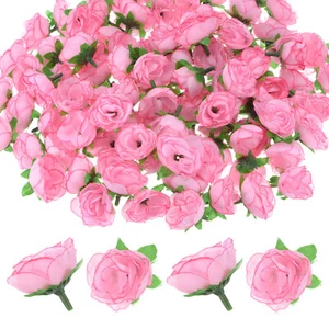 100-Pack Artificial Roses Heads, 1.2" Small Silk Faux Rose Head [Pink] - Picture 1 of 7