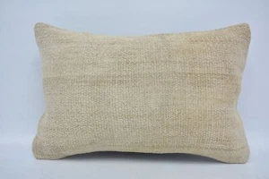 16"x24" Beige Pillow Cover, Ethnical Kilim Rug Pillow, Boho Pillow Sham Cover - Picture 1 of 6