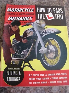 MOTORCYCLE MECHANICS MAGAZINE OCT 1962 HOW TO PASS L TEST SUPERFIVE TROJAN TIMIN - Picture 1 of 3