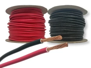 Cable de un solo núcleo con clasificación triple de 10 mm - rojo/negro - 75 amperios - varias longitudes - Imagen 1 de 7