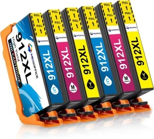 6 x Compatible Inks 912XL CMY For HP OfficeJet 8010 8012 8013 8014 8015 8017 - Afbeelding 1 van 4
