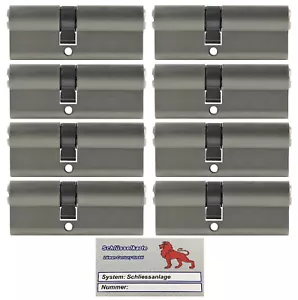 8x Profilzylinder 70mm 30/40 +40 Schlüssel Tür Gleichschließend mit Codekarte - Bild 1 von 11