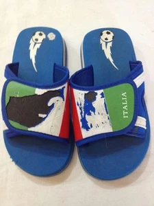 Slippers Child - Blue With Writing Italy - N°30 - Used - Picture 1 of 11