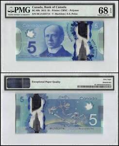 Canada 5 Dollars, 2013, P-106b, Polymer, PMG 68