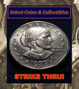 Mint Error 1979-S Susan B Anthony Dollar Coin Strike Thru Grease Error! #3124 - Picture 1 of 15