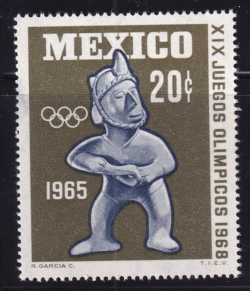 escultura prehispánica mae56 México 1965 XIX Juegos Olímpicos sc#965 MNH Foto 1 de 1