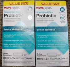 2 X CVS Senior Probiotic Capsules 15 Billion Live Bacteria & Bifidobacterium