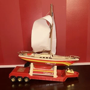 New Bright Kenworth Hauler Sail Boat Challenger ll 1985 Vintage *BOAT ONLY* - Picture 1 of 7
