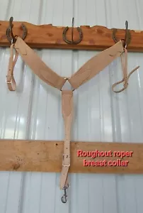 Neu Horse Tack Roper Rorough Leder Brusthalsband Sattel - Bild 1 von 2